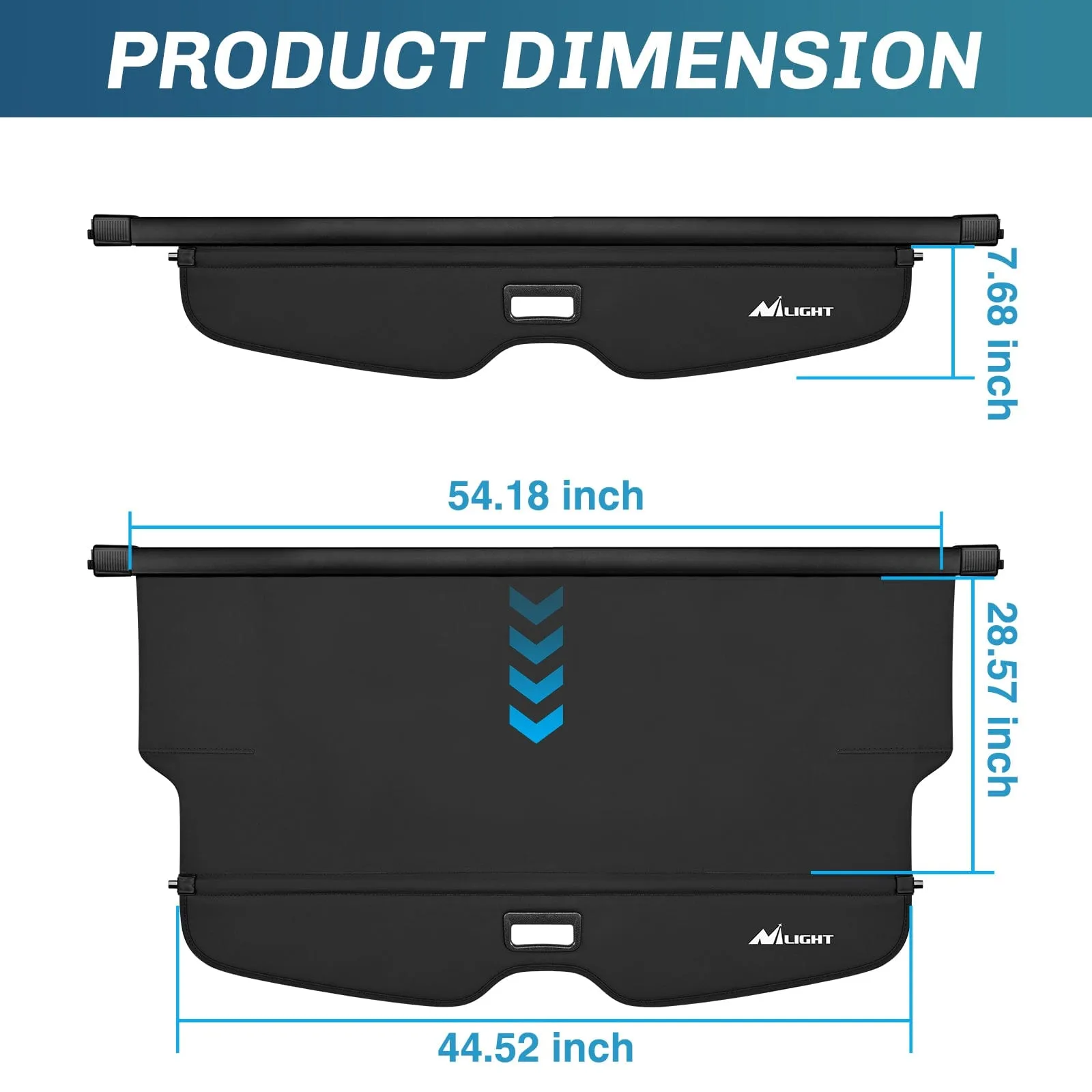 2019-2025 Chevrolet Blazer Retractable Trunk Cargo Cover With Trunk Storage Net