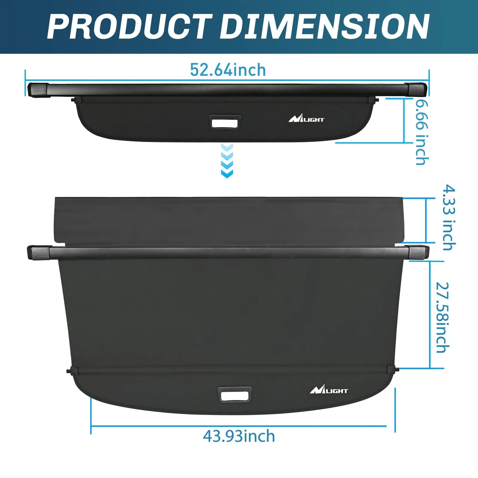 2020-2025 Subaru Outback Retractable Trunk Cargo Cover With Trunk Storage Net