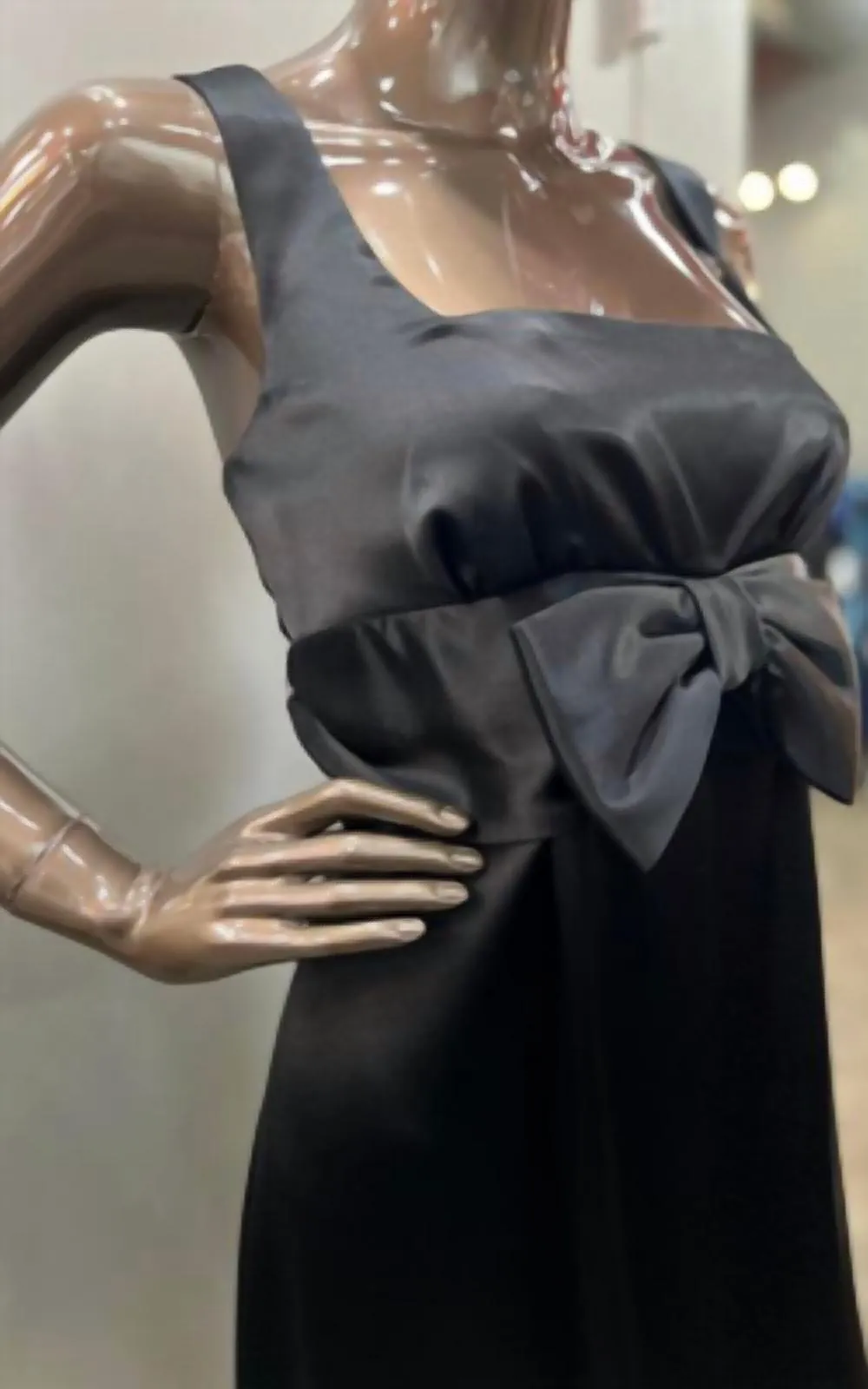 Abs Collection - Satin Cocktail Dress With Bow