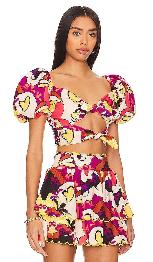 Agua Bendita x REVOLVE Bailee Crop Top in Purple