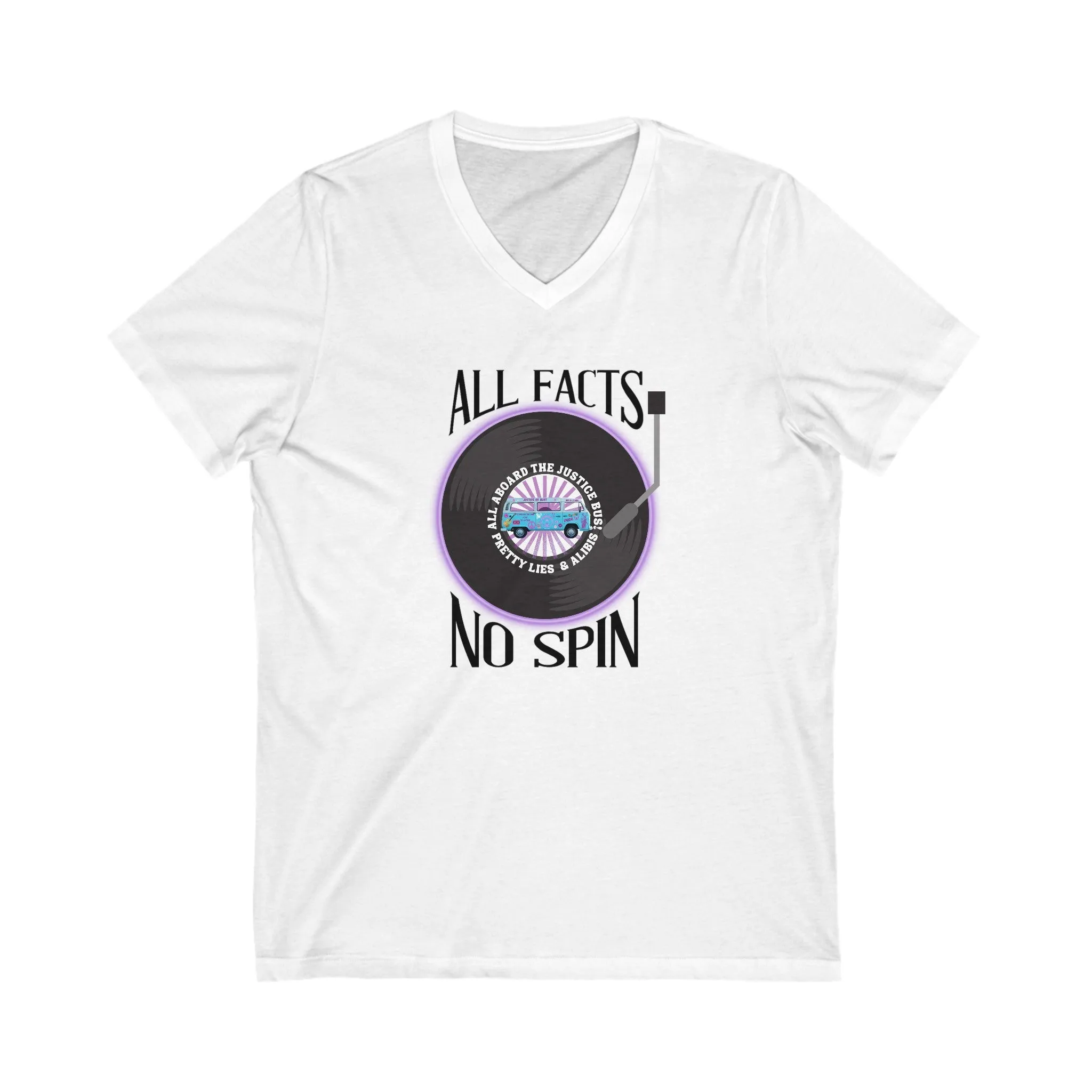 All Facts No Spin Unisex Jersey Short Sleeve V-Neck Tee
