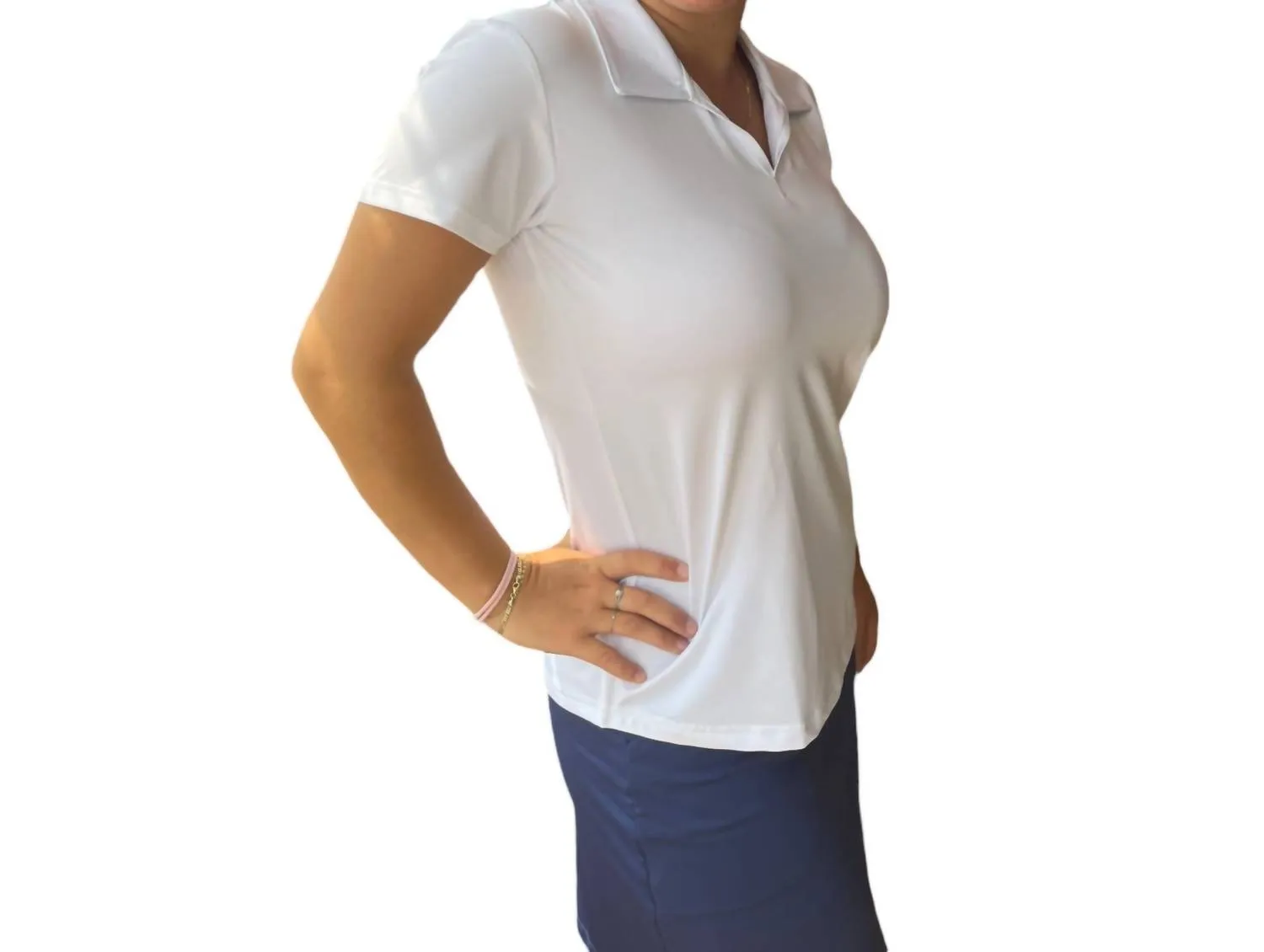 Ana Clare - Short Sleeve V-Neck Polo