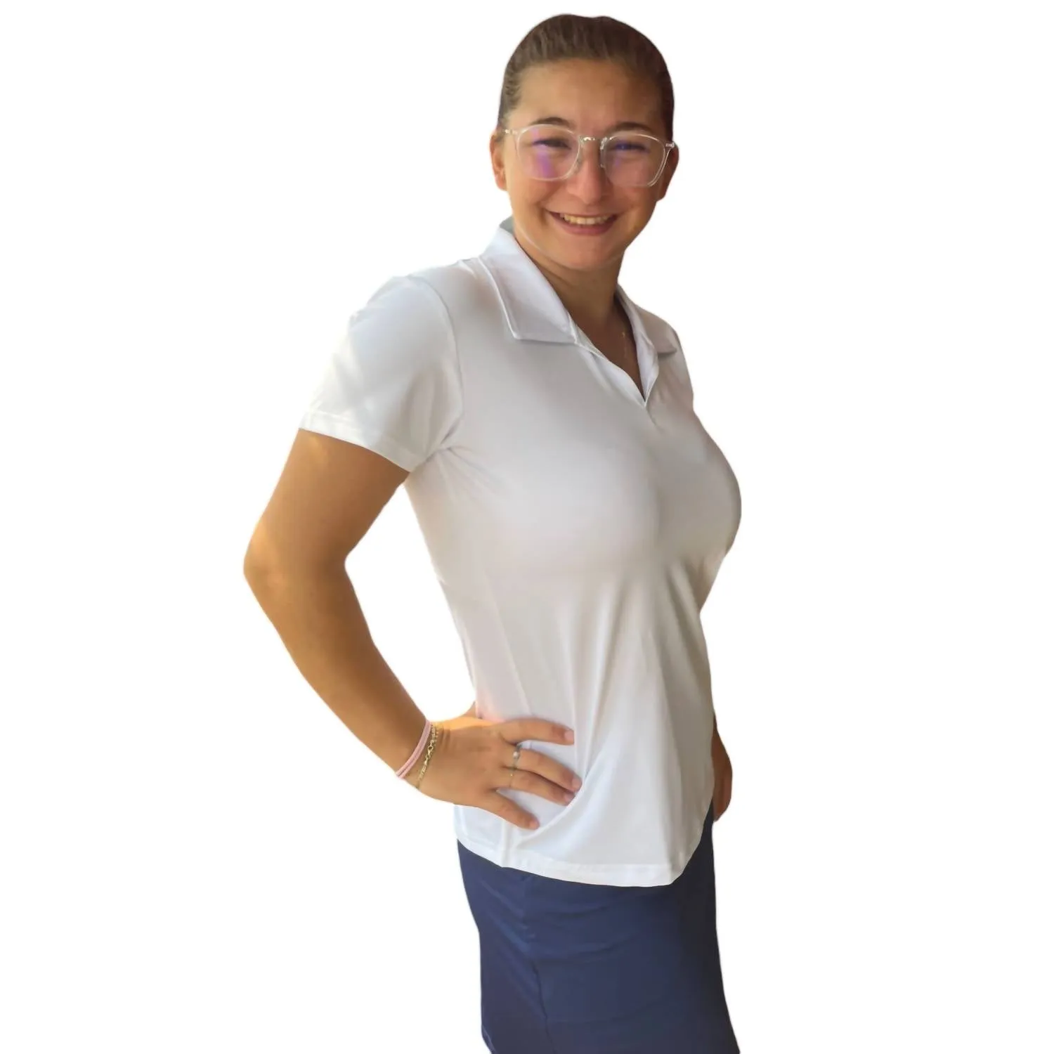 Ana Clare - Short Sleeve V-Neck Polo