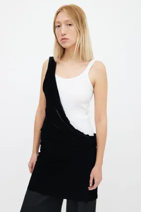 Black Velvet One Shoulder Dress