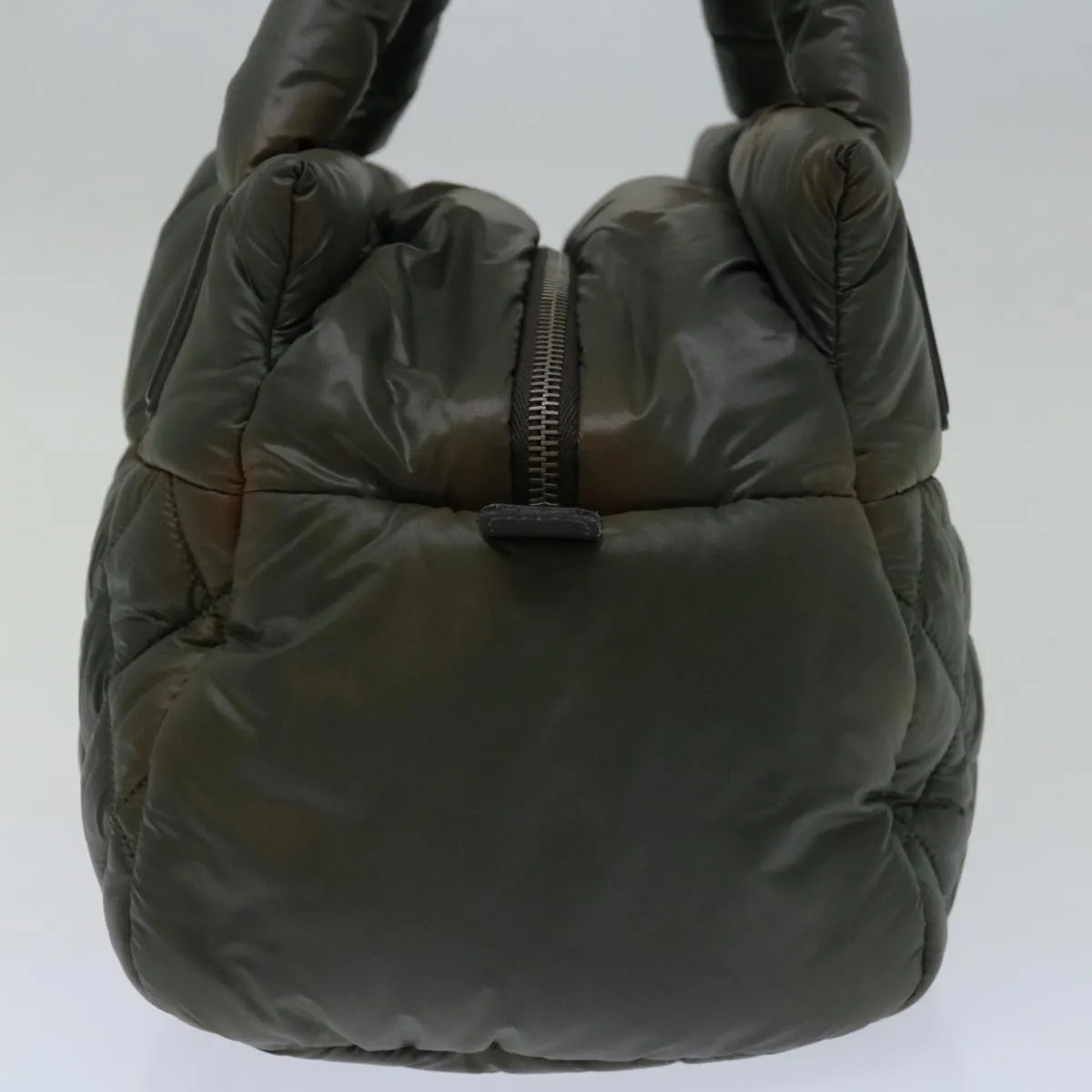 CHANEL Cococoon Hand Bag Nylon Khaki CC Auth 69623