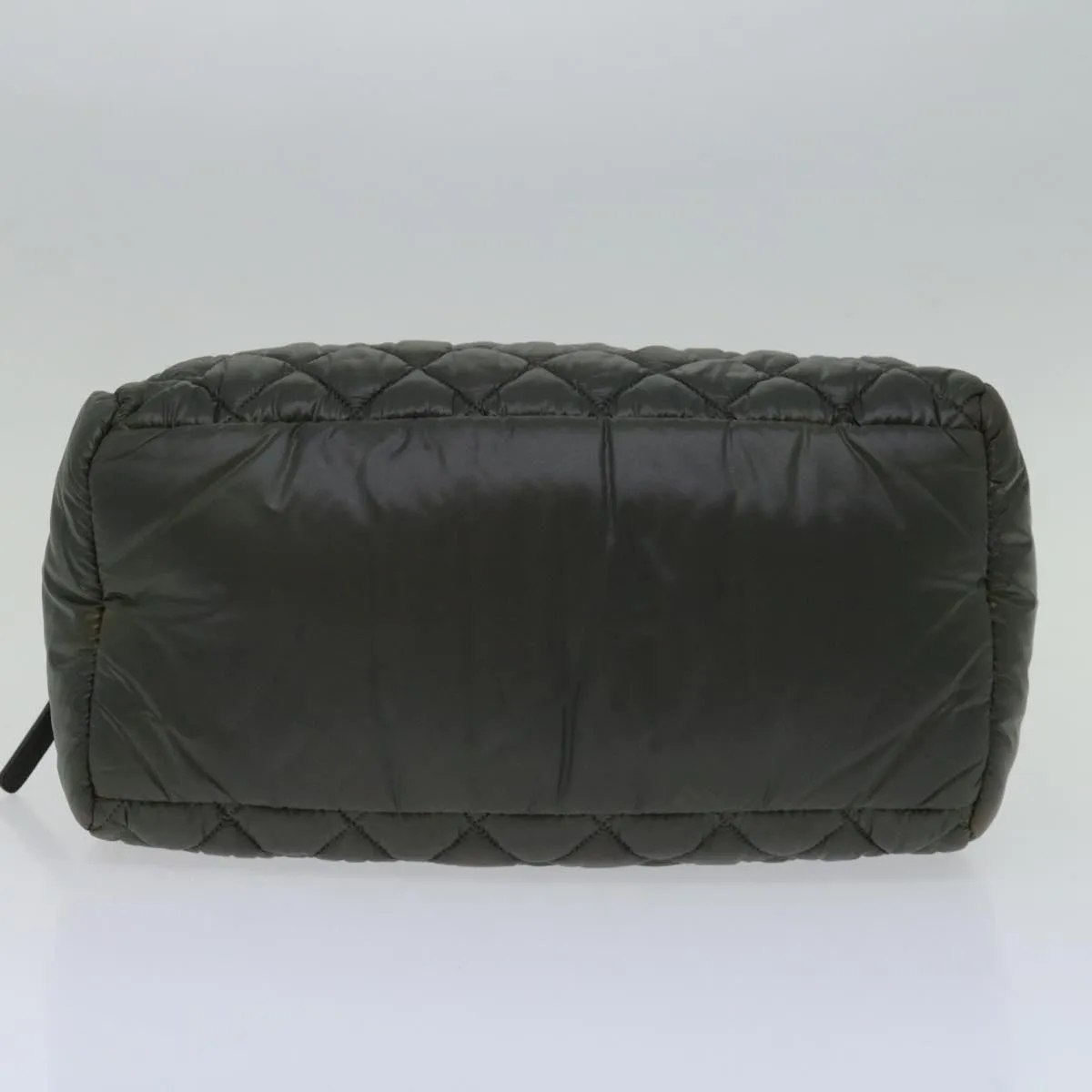 CHANEL Cococoon Hand Bag Nylon Khaki CC Auth 69623