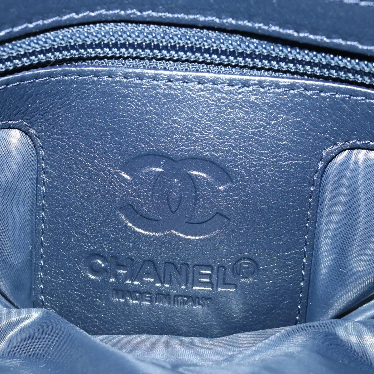 CHANEL Cococoon Hand Bag Nylon Khaki CC Auth 69623