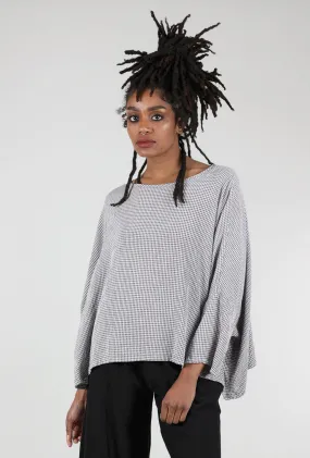 Crinkle Check Crop Top, Cobblestone Gray