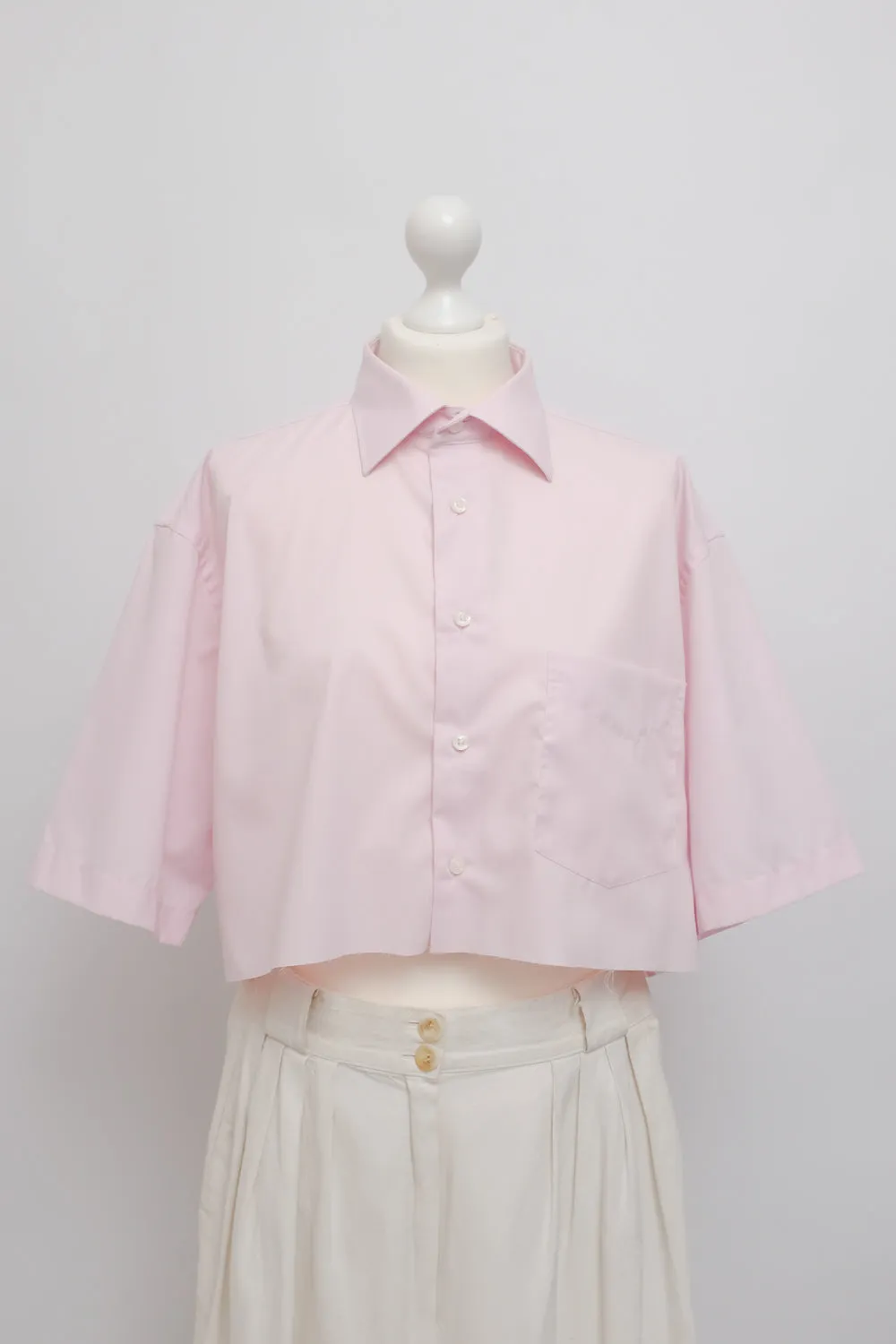 CROP SHORT ROSE VINTAGE SHIRT