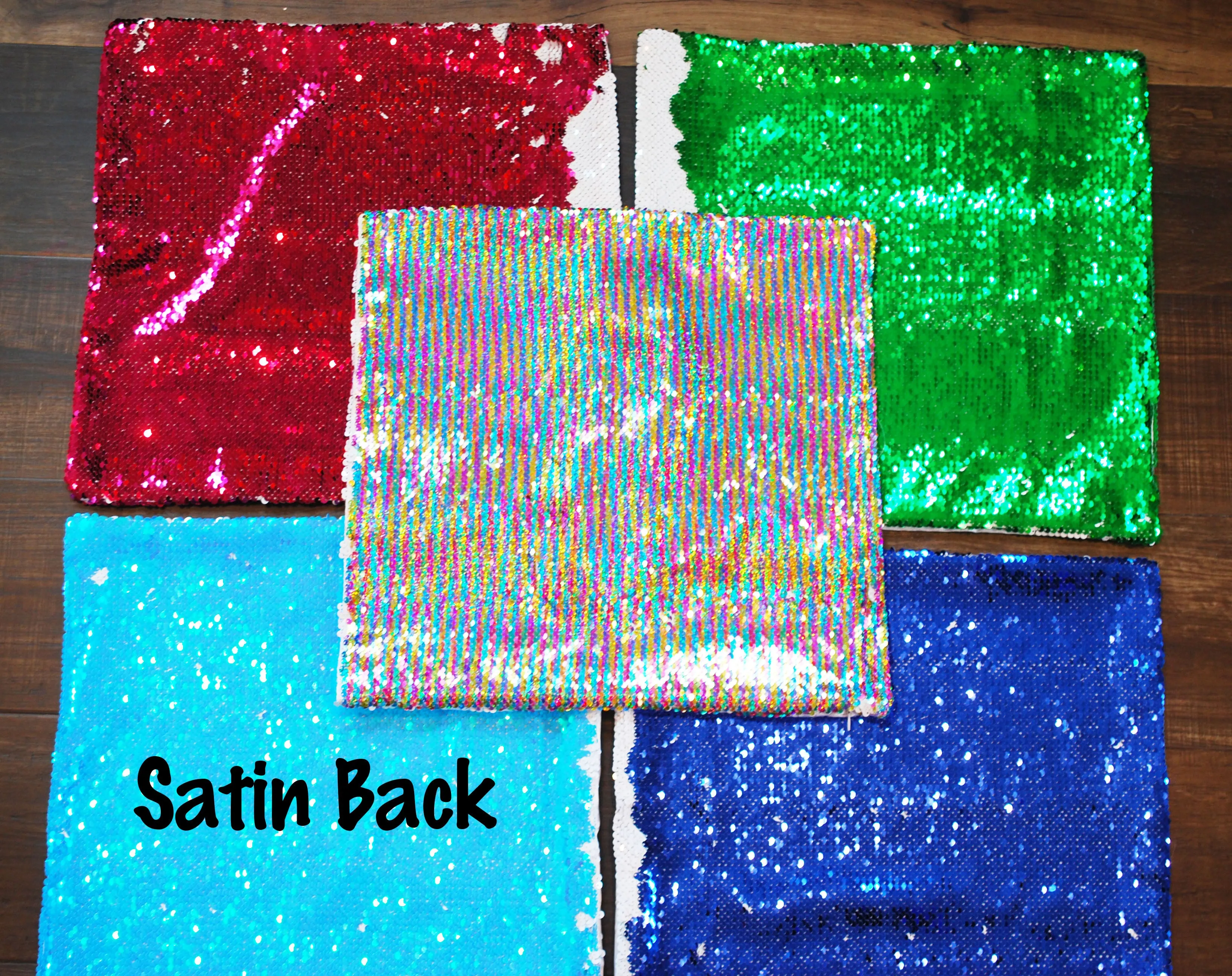 Custom Sequin Hockey Pillow with Watercolor Background