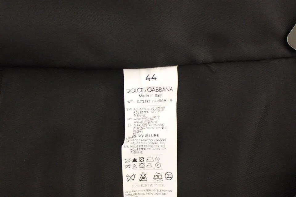 Dolce & Gabbana Gray Wool Stretch Vest Blazer