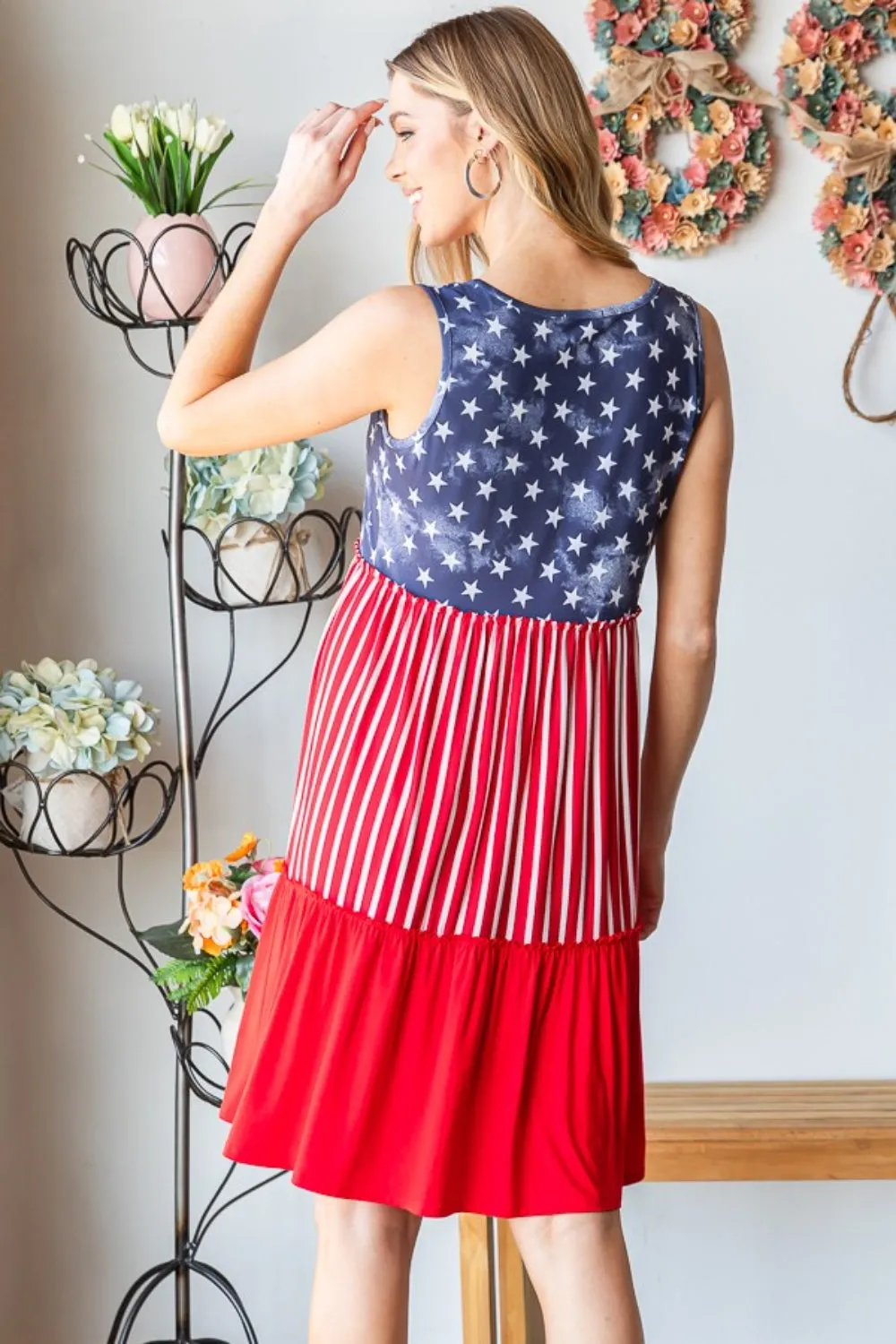 Flag Theme Tank Dress