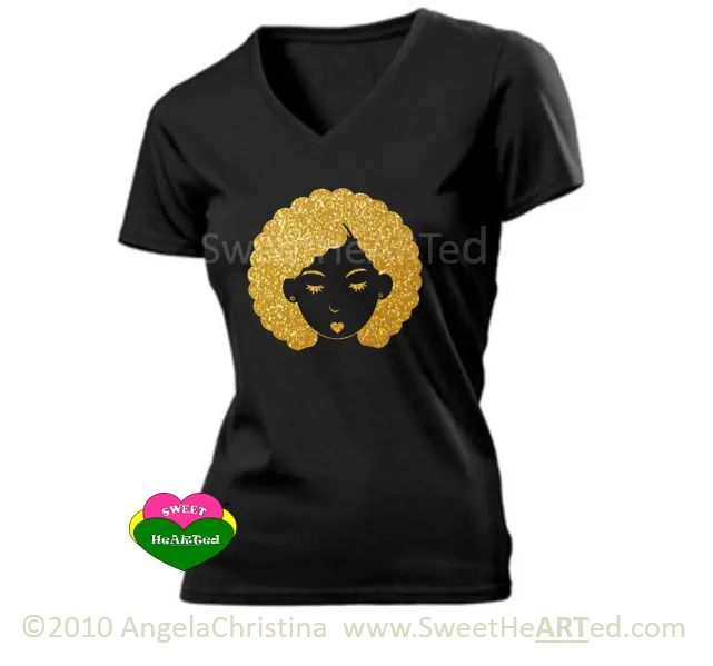 Glitter Tee - Bump This (Gold on Blk)