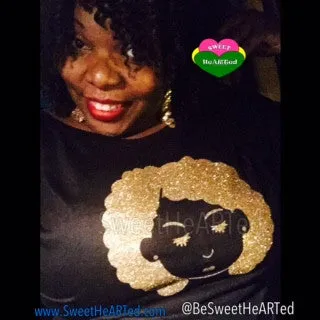 Glitter Tee- Bump This-(Platinum on Blk)