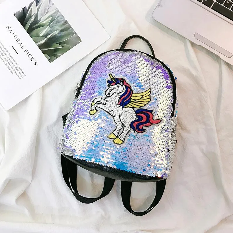 Gold Sequin Unicorn Backpack