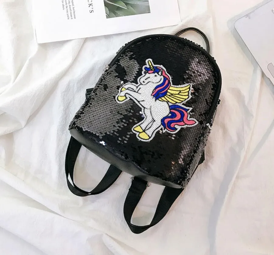 Gold Sequin Unicorn Backpack