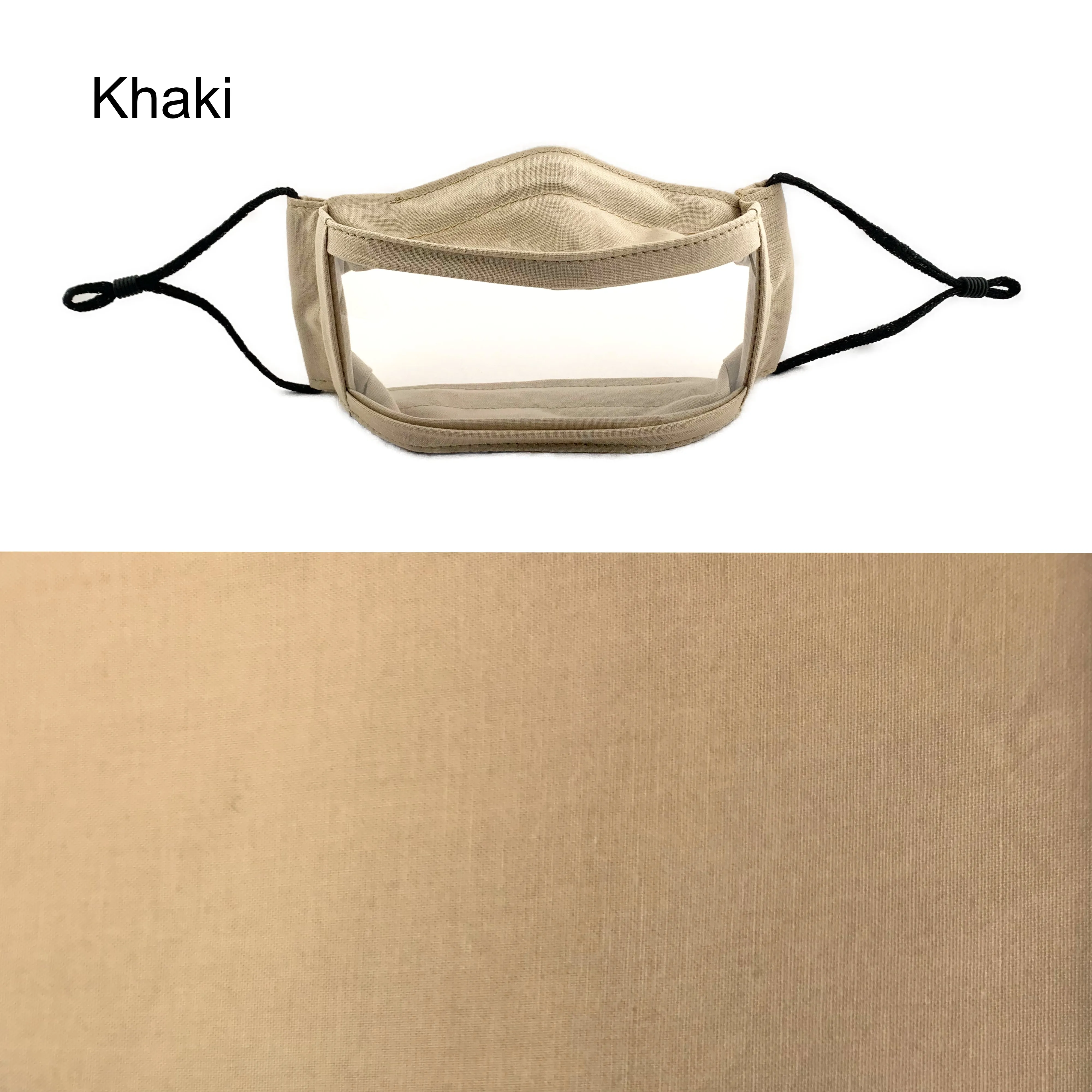 Khaki Anti-Fog Window Face Mask