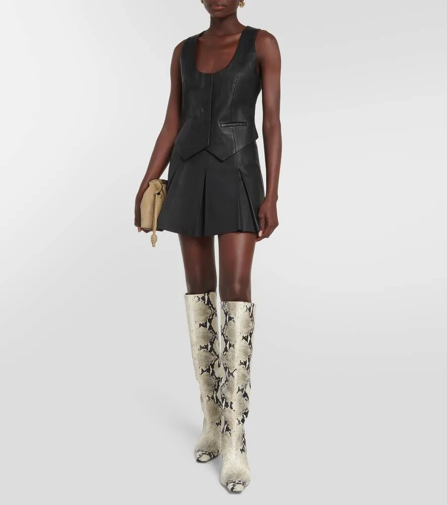 Leather vest Adrian STOULS, black