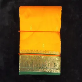 Mango Yellow with Dark Green | Dharmavaram Silk Saree No 133