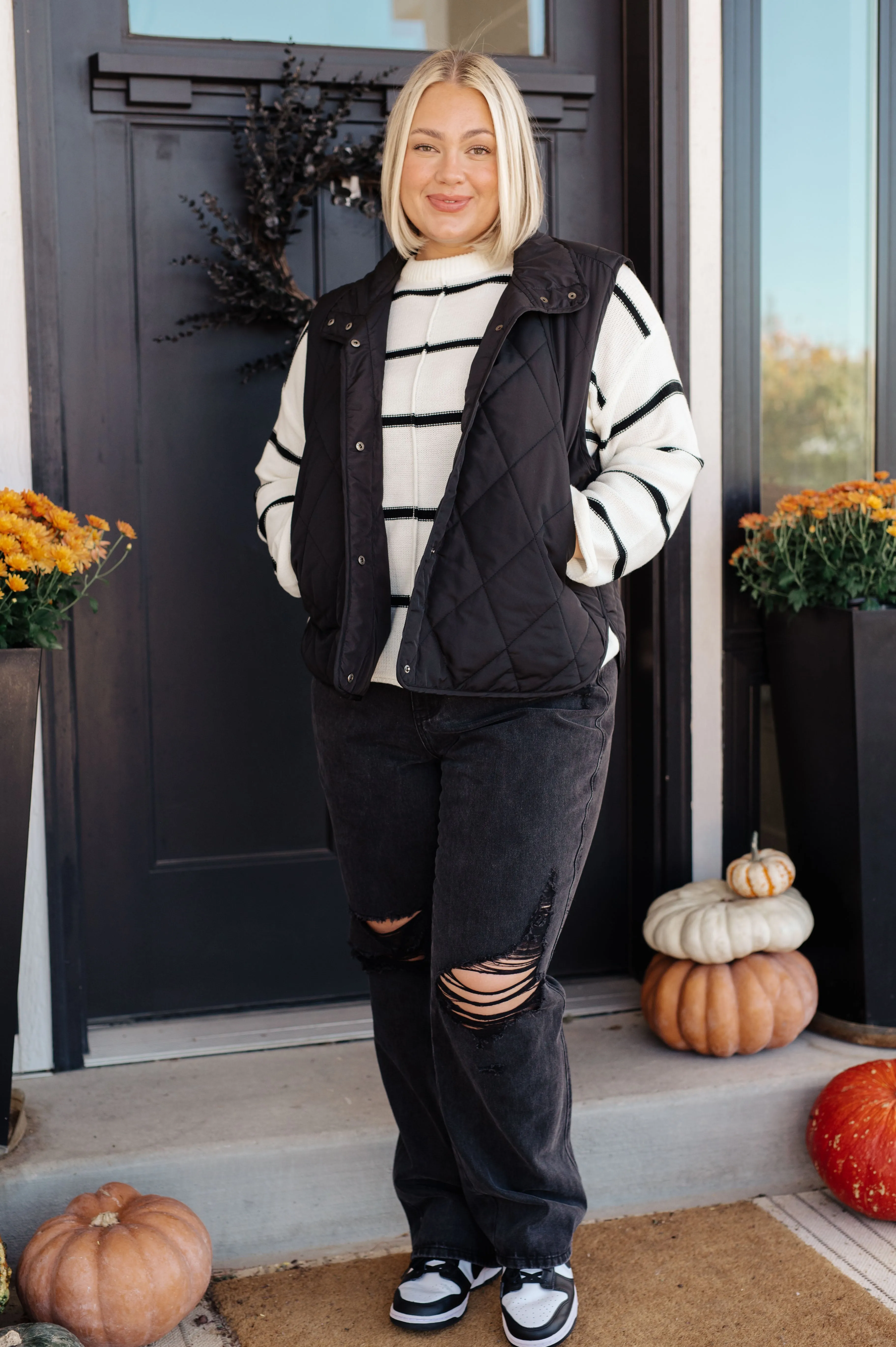 Montell Puffer Vest in Black