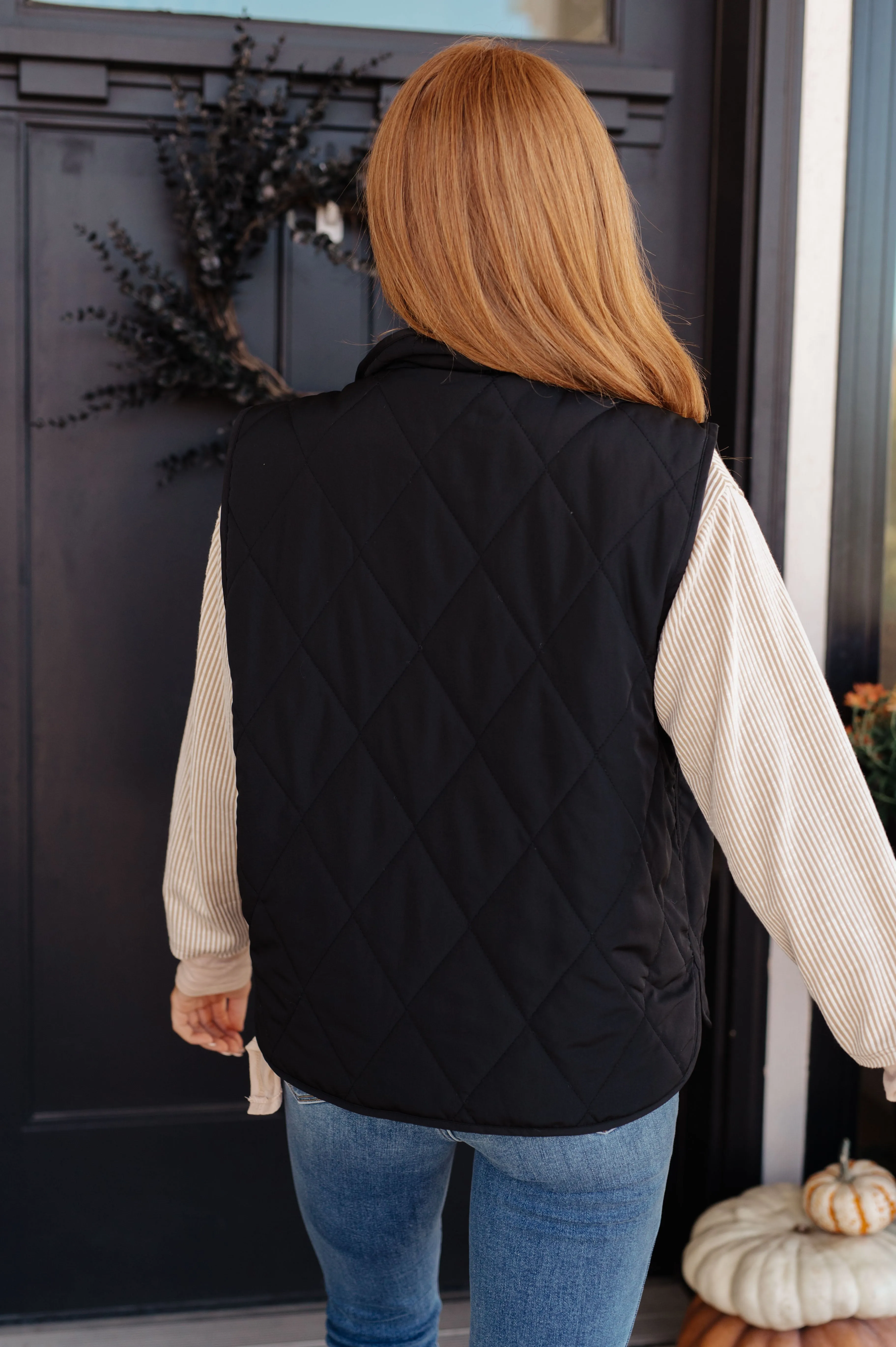 Montell Puffer Vest in Black