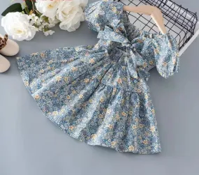 Open Back floral Dress