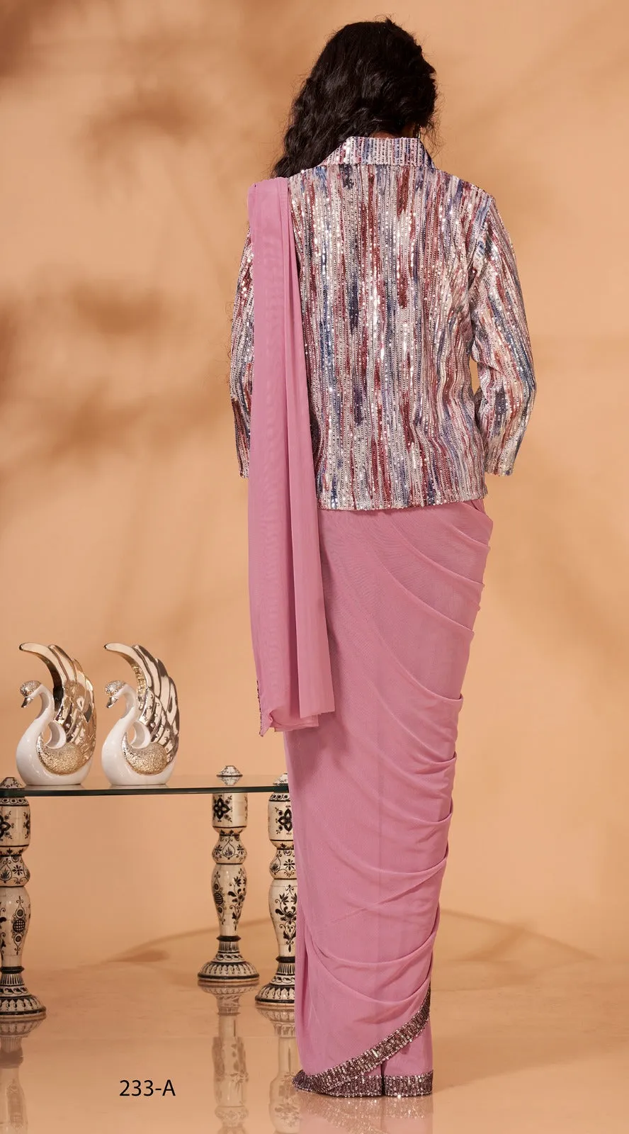 PARTY WEAR READYMADE SAREE D.NO 233-A