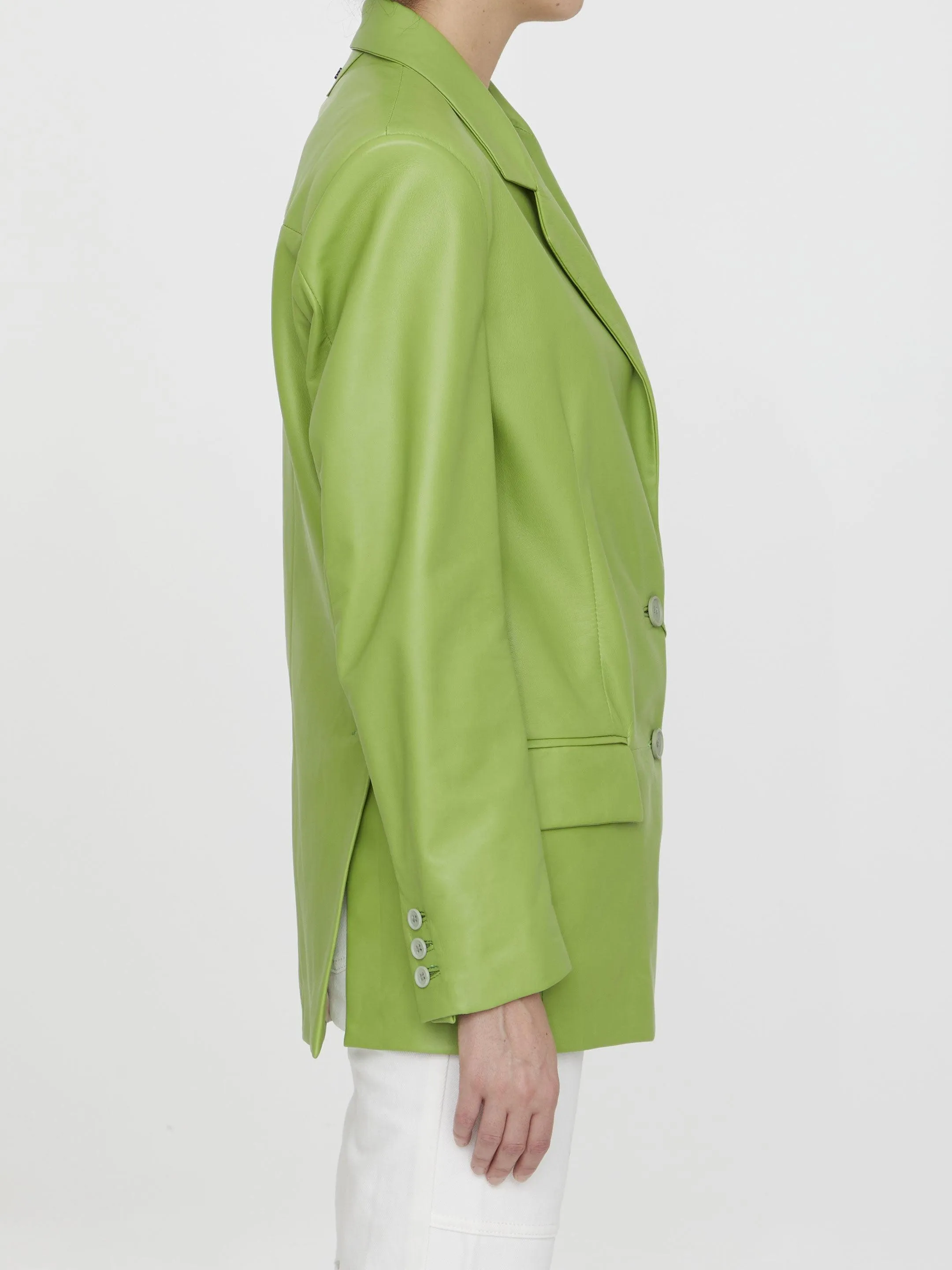 Salvatore Santoro Lime Leather Jacket