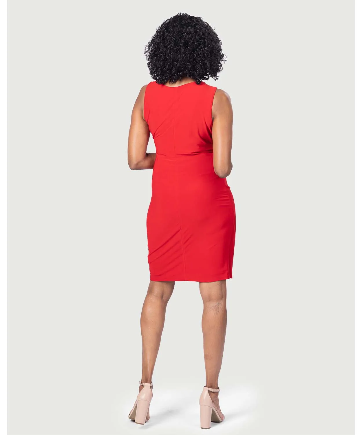 Surplice Tank Dress with Drape Detail