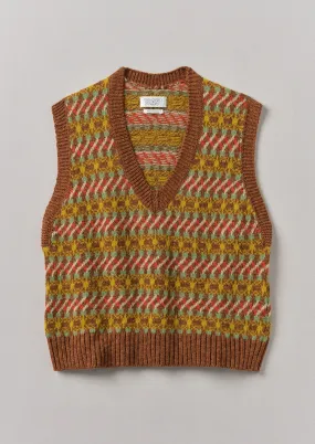 Toast | Jacquard Wool linen tank | Ochre Multi