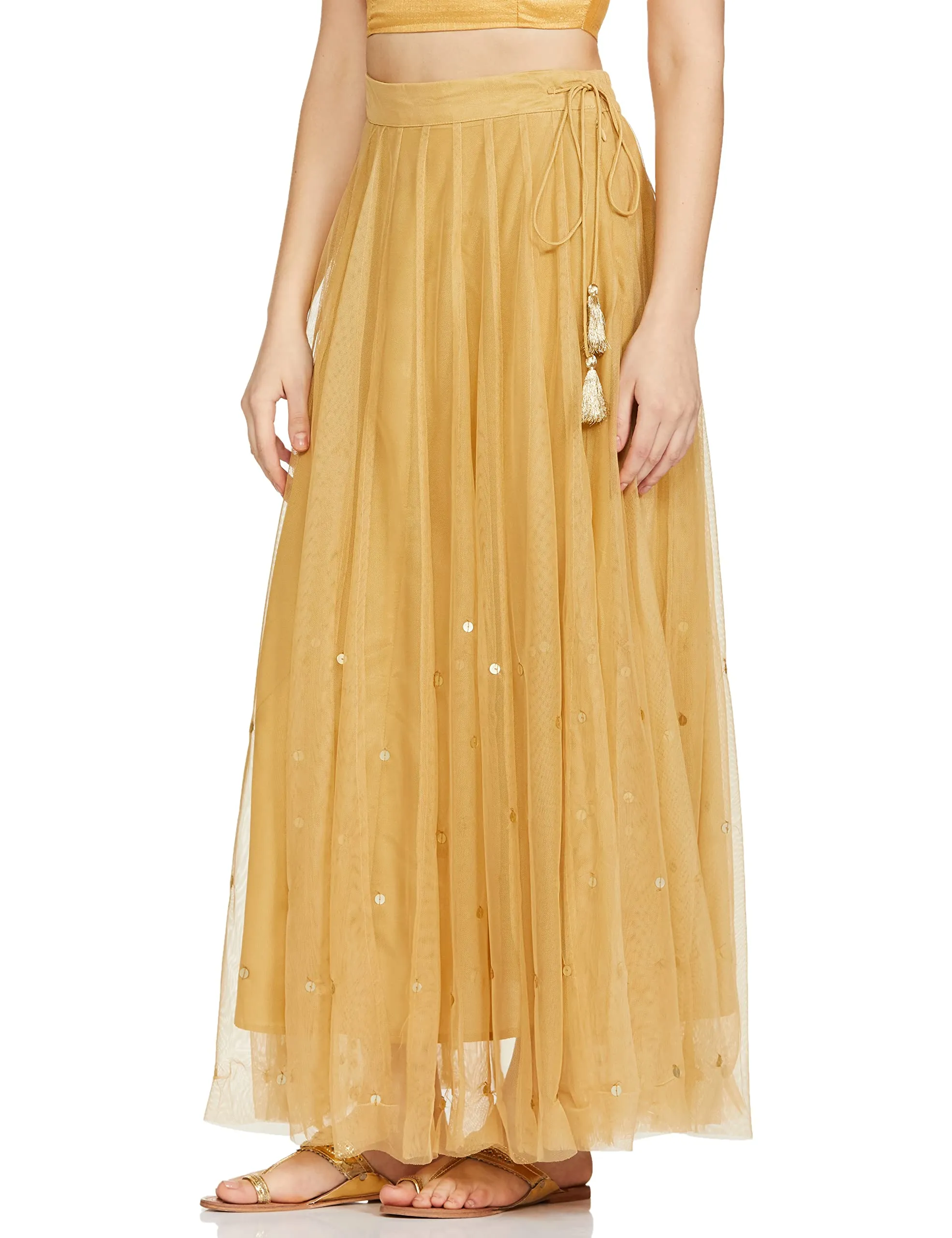 W for Woman Women's Maxi Skirt (Golden)