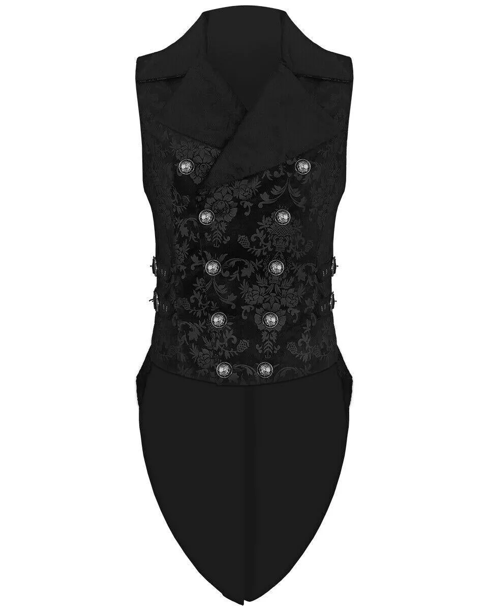 Y-596 Mens Gothic Aristocrat Swallow Tails Waistcoat Vest